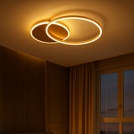 Złoty design, 2- lub 3-częściowa lampa sufitowa LED