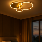 Złoty design, 2- lub 3-częściowa lampa sufitowa LED